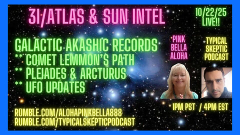 3IATLAS Interstellar Update & The Sun Intel Live w/TSP * Comet Lemmon * Arcturians & Pleaidians