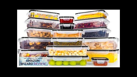 Hoenart 36Pcs Airtight Food Storage Containers with Lids (18 Containers & 18 Review