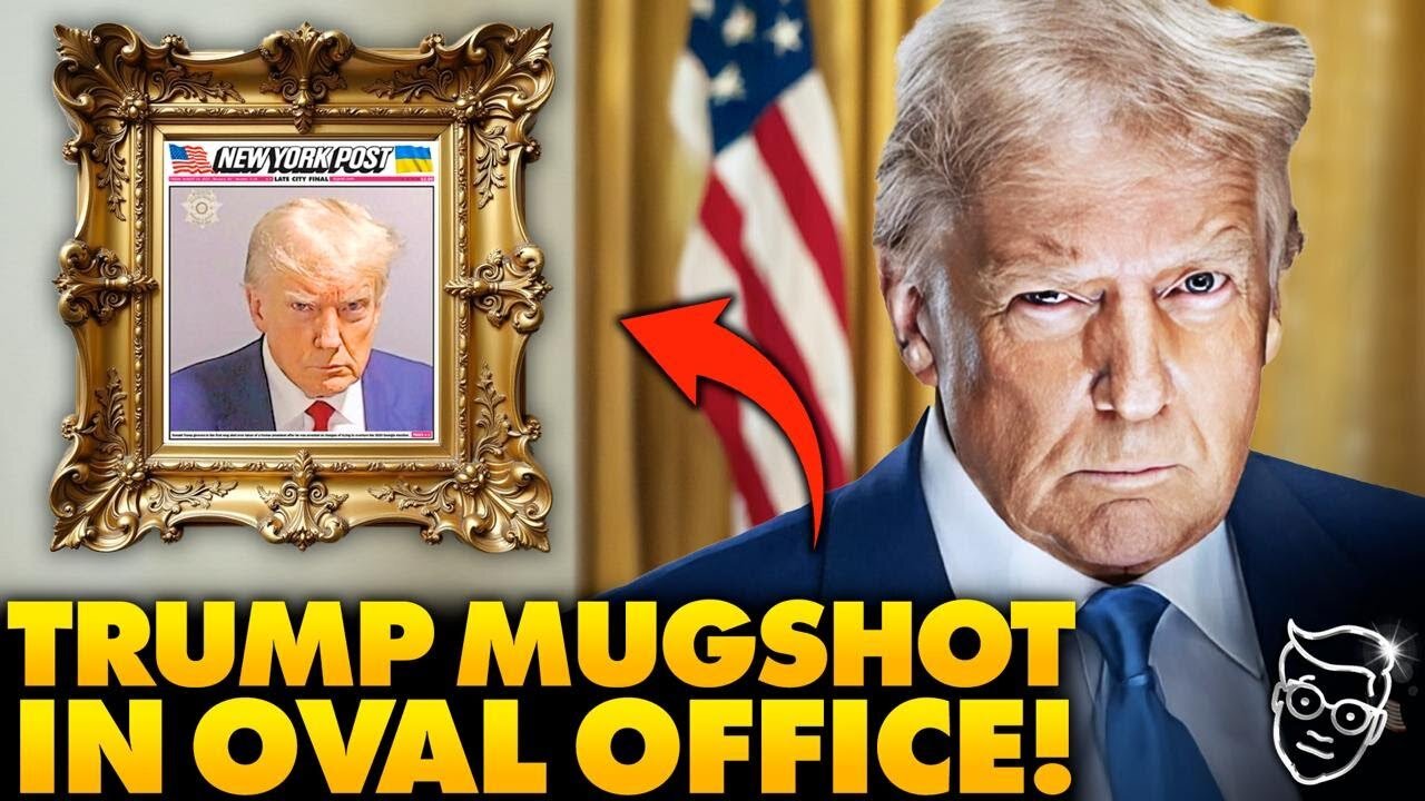 Trump Hangs His Mugshot in Oval Office_ Forces Every Person Who Enters Office To Pay Respect(