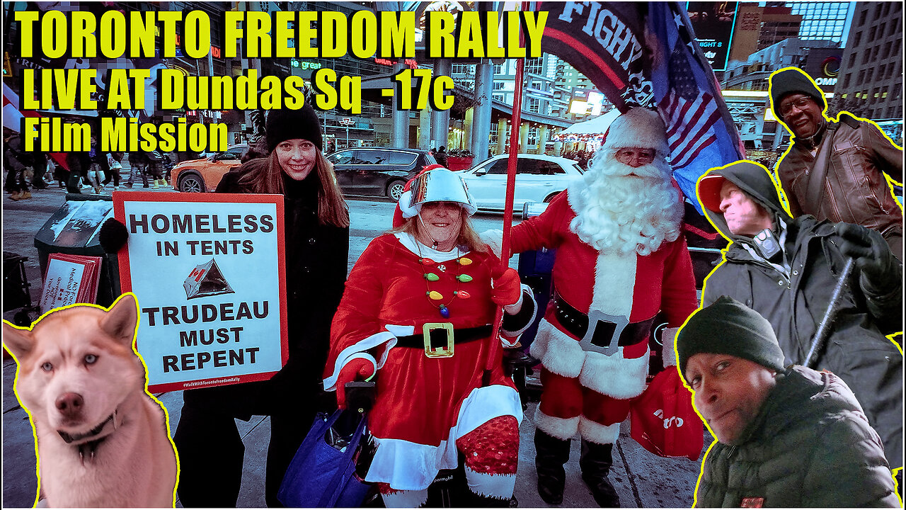 Trudeau Must Go Christmas Party Dundas Sq