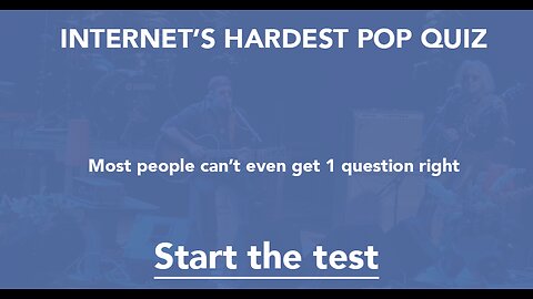 The hardest pop music quiz of the internet