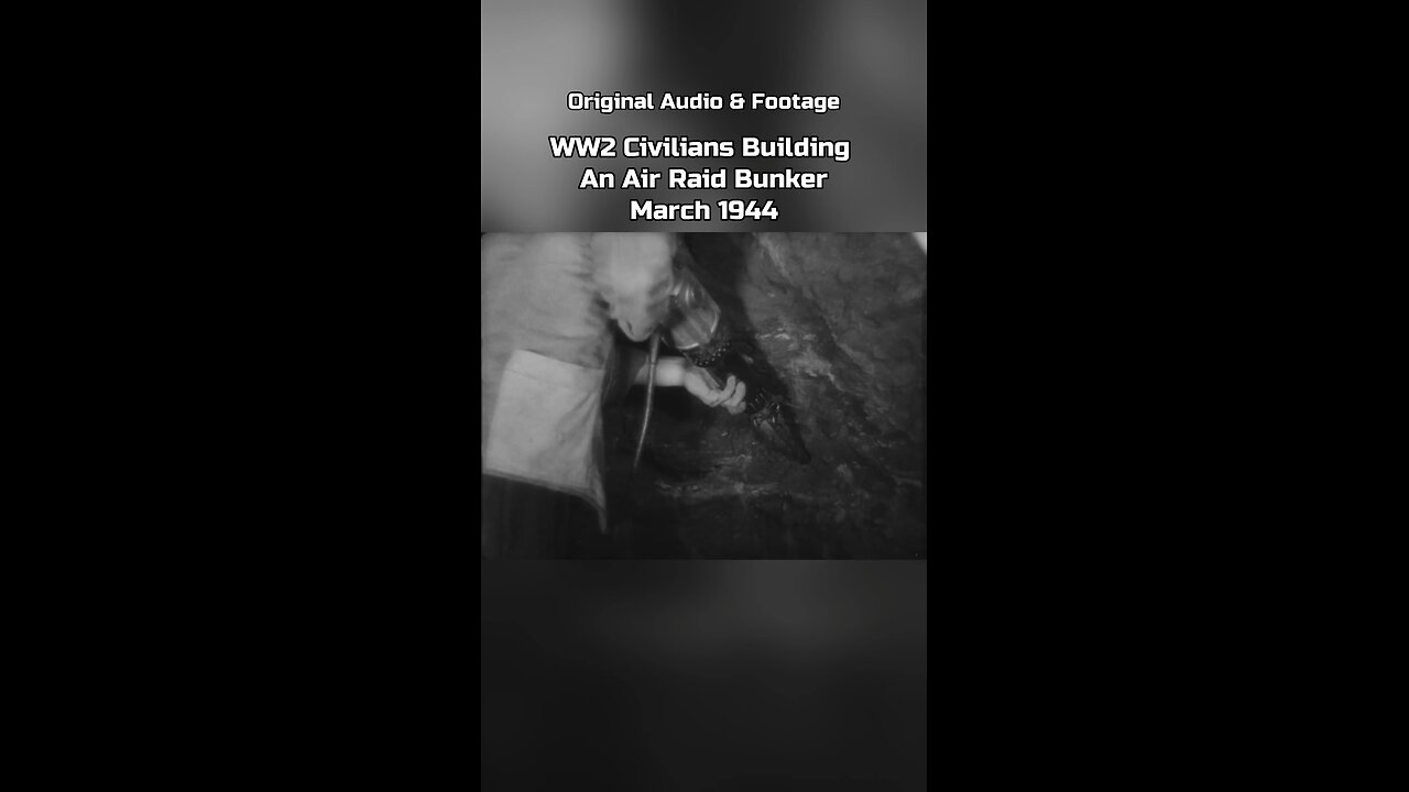 WW2 Civilians Building An Air Raid Bunker