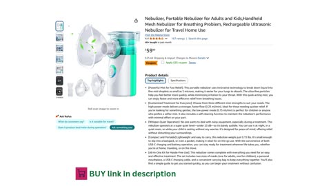 Nebulizer, Portable Nebulizer for Adults and Kids