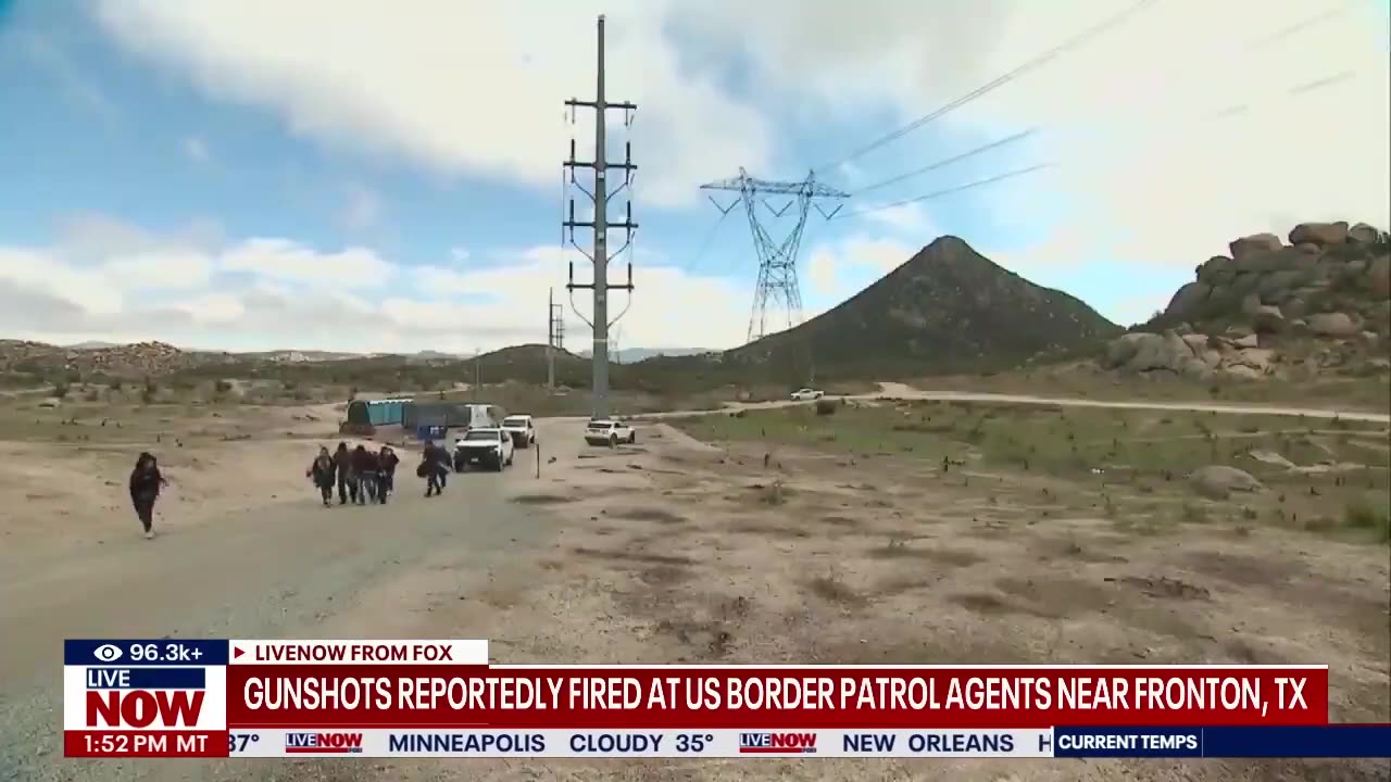 Gunshots fired at US border patrol agents