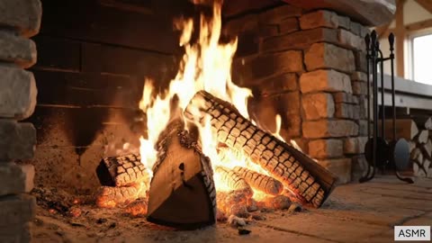 Cozy Fireplace & Rain Sounds 🌙 Dark Cabin Ambience for Deep Sleep & Relaxation Full HD