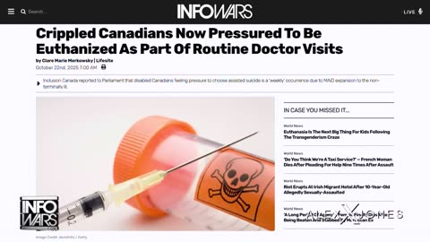 DEATHCARE: State-Sponsored Murder Of Children By 'Assisted Suicide' Is Now LIVE