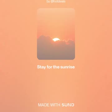 Stay for the sunrise 🌅
