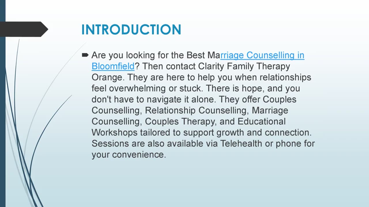Best Marriage Counselling in Bloomfield