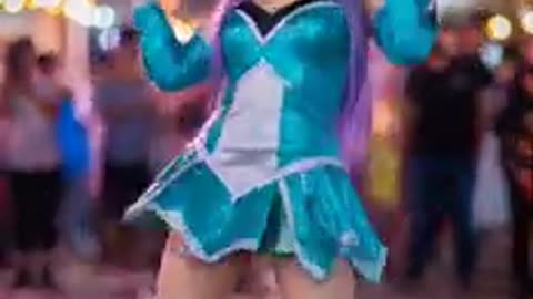 A Cosplay girl Dancing
