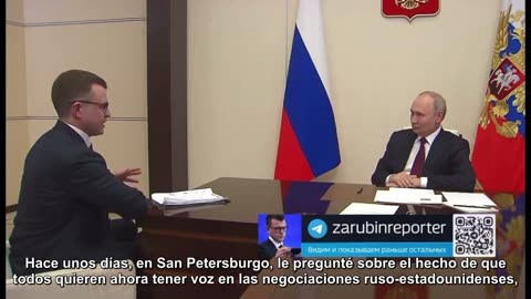 Pavel Zarubin entrevista V.V.Putin sobre reunião de alto nível com os EUA em Riad