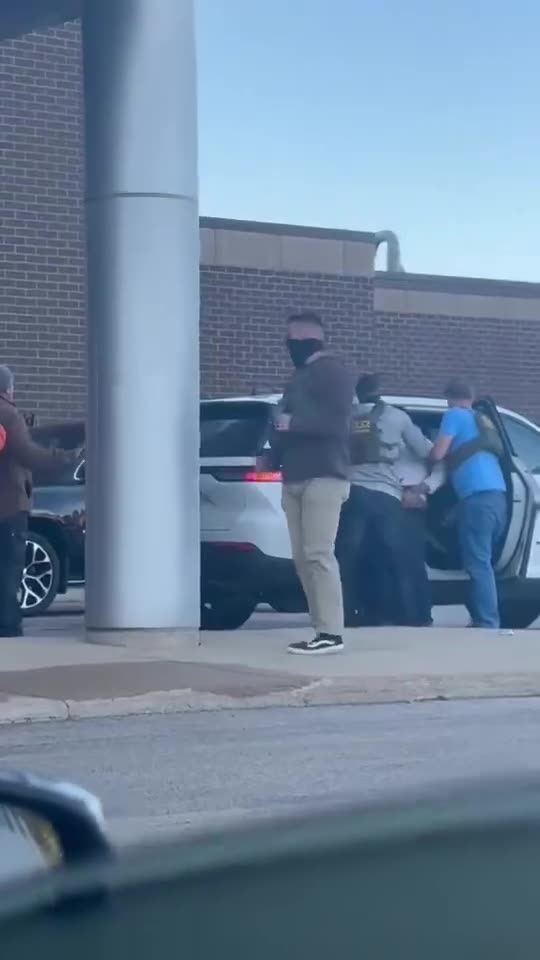 DHS agents detain Juan on a campus in the Chicago area. Adios young amigo!