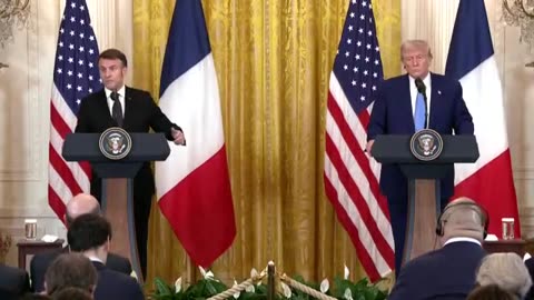 President Trump holds news conference with Macron - February 24, 2025