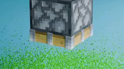 3D Creeper Minecraft Simulation Blender