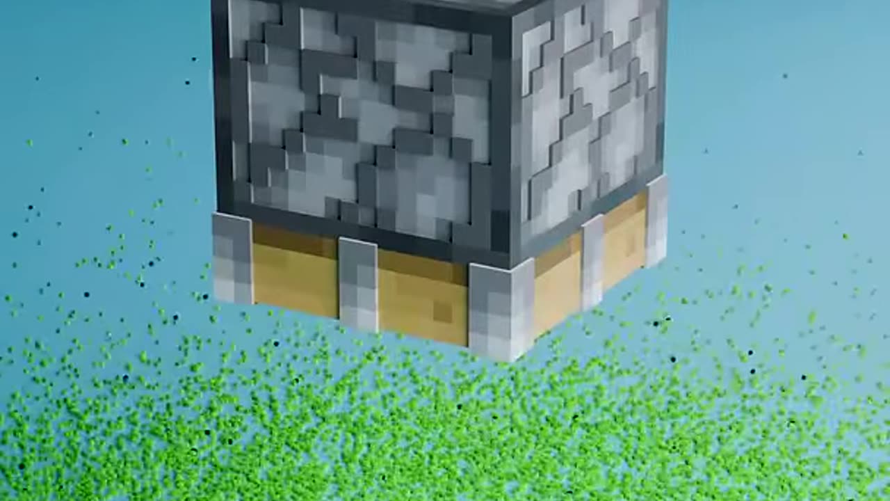 3D Creeper Minecraft Simulation Blender