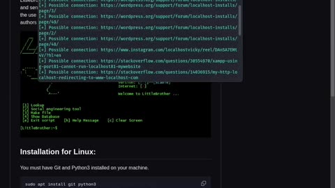 Little brother tool kali Linux