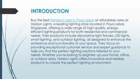 Best Pendant Light in Paya Lebar