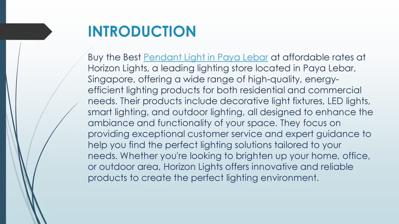 Best Pendant Light in Paya Lebar