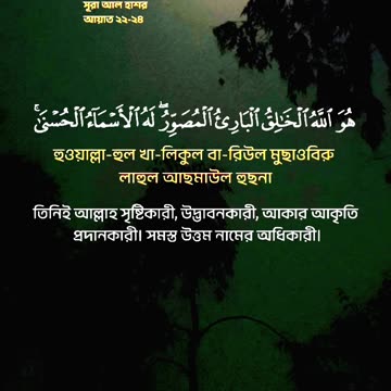 সূরা হাসরের শেষ তিন আয়াত | Powerful Tilawah | Surah Al-Hashr Last 3 Ayat | Short Video
