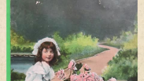 Victorian Girl Antique Postcard