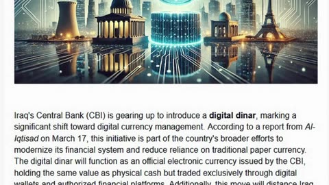 Iraq Banking Reform - the Digital Dinar