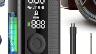 Airmoto Tire Inflator Portable Air Compressor - Air Pump For Car Tires with Digital Pressure