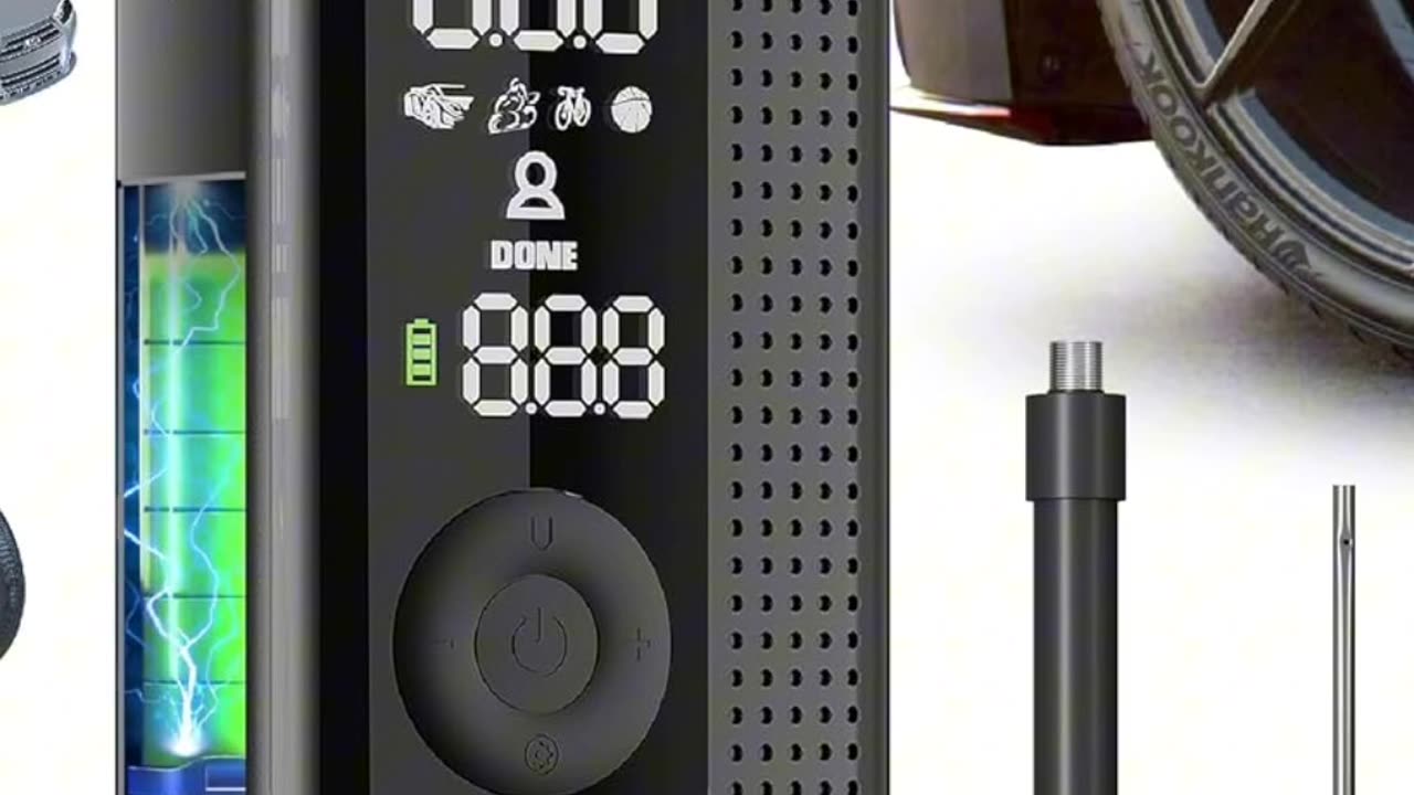 Airmoto Tire Inflator Portable Air Compressor - Air Pump For Car Tires with Digital Pressure