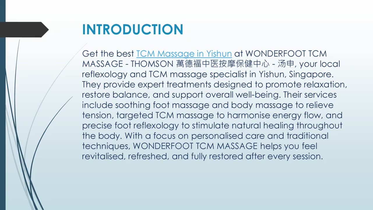 Get the best TCM Massage in Yishun