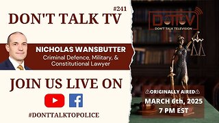 ⚖️DTTV 241⚖️| Live Q&A with Canadian Criminal Defence, Human Rights, & Constitutional Lawyer…