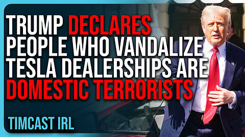 Trump DECLARES People Who VANDALIZE Tesla Dealerships Are DOMESTIC TERRORISTS