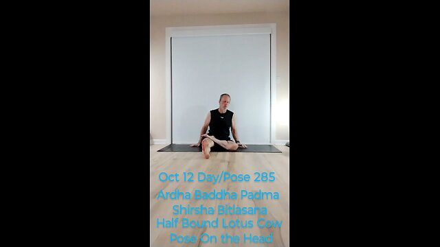 Ardha Baddha Padma Shirsha Bitlasana / Half Bound Lotus Cow Pose On the Head