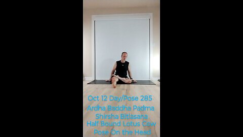 Ardha Baddha Padma Shirsha Bitlasana / Half Bound Lotus Cow Pose On the Head