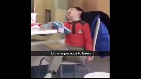 Bro is impervious to lasers