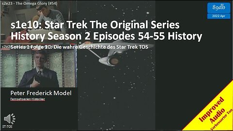 s1e10: Star Trek The Original Series History Season 2 Episodes 54-55 History