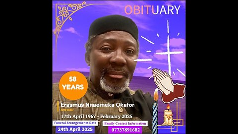 Mr Erasmus Nnaemeka Okafor's obituary announcement