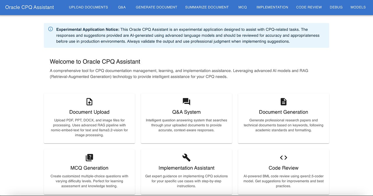 Oracle CPQ Assistant