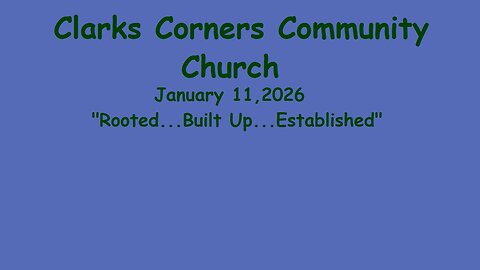 1/11/2026 Rooted...Built Up...Established