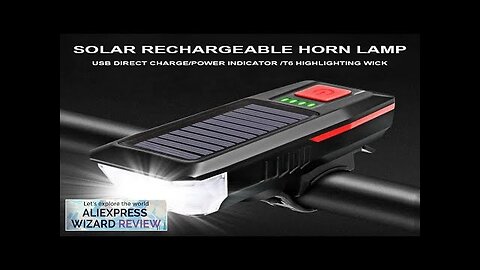 Solar Bicycle Light USB Rechargeable Power Display MTB Mountain Road Bike Front Review