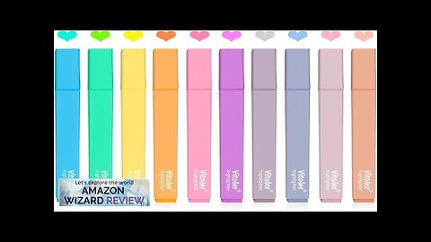 Vitoler 10Pcs Aesthetic Highlighters Chisel Tip Marker PenAssorted Color Candy Review