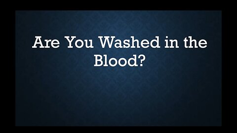 Are You Washed?