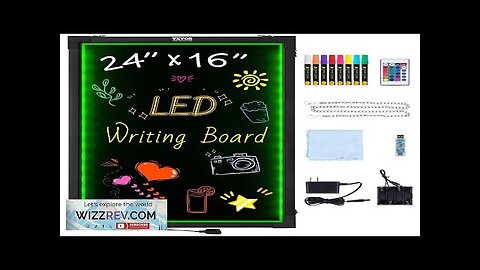 VEVOR LED Message Writing Board 24"x16" Illuminated Erasable Lighted Chalkboard Neon Review