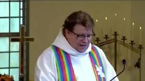 This Priest Announces He Is Transitioning to a Woman while Wearing an LGBTQ Rainbow Scarf in Church