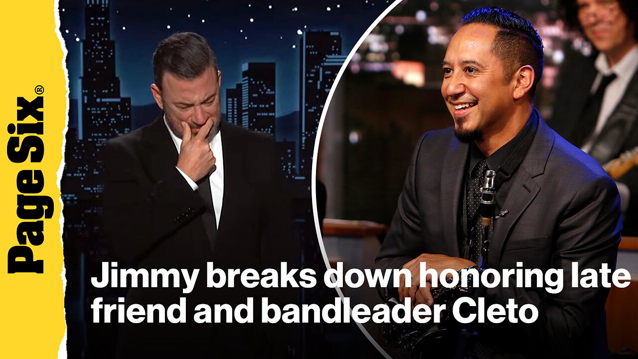Jimmy Kimmel breaks down in tears honoring late best friend and bandleader Cleto Escobedo