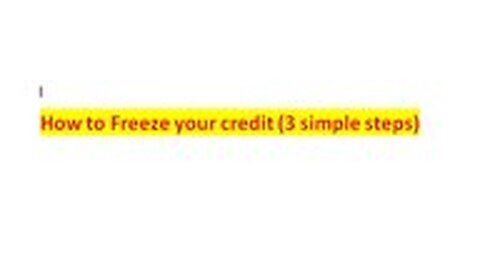 How to Freeze your credit (3 simple steps)