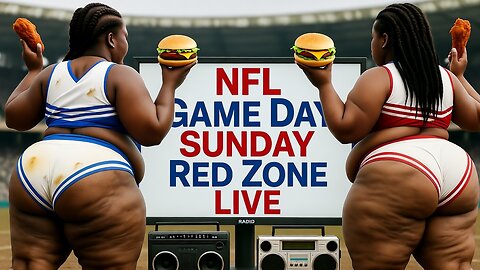 NFL Game Day Red Zone Sunday LIVE Play-by-Play Real-Time Scores-Action-Chaos Black Style 10/5/25
