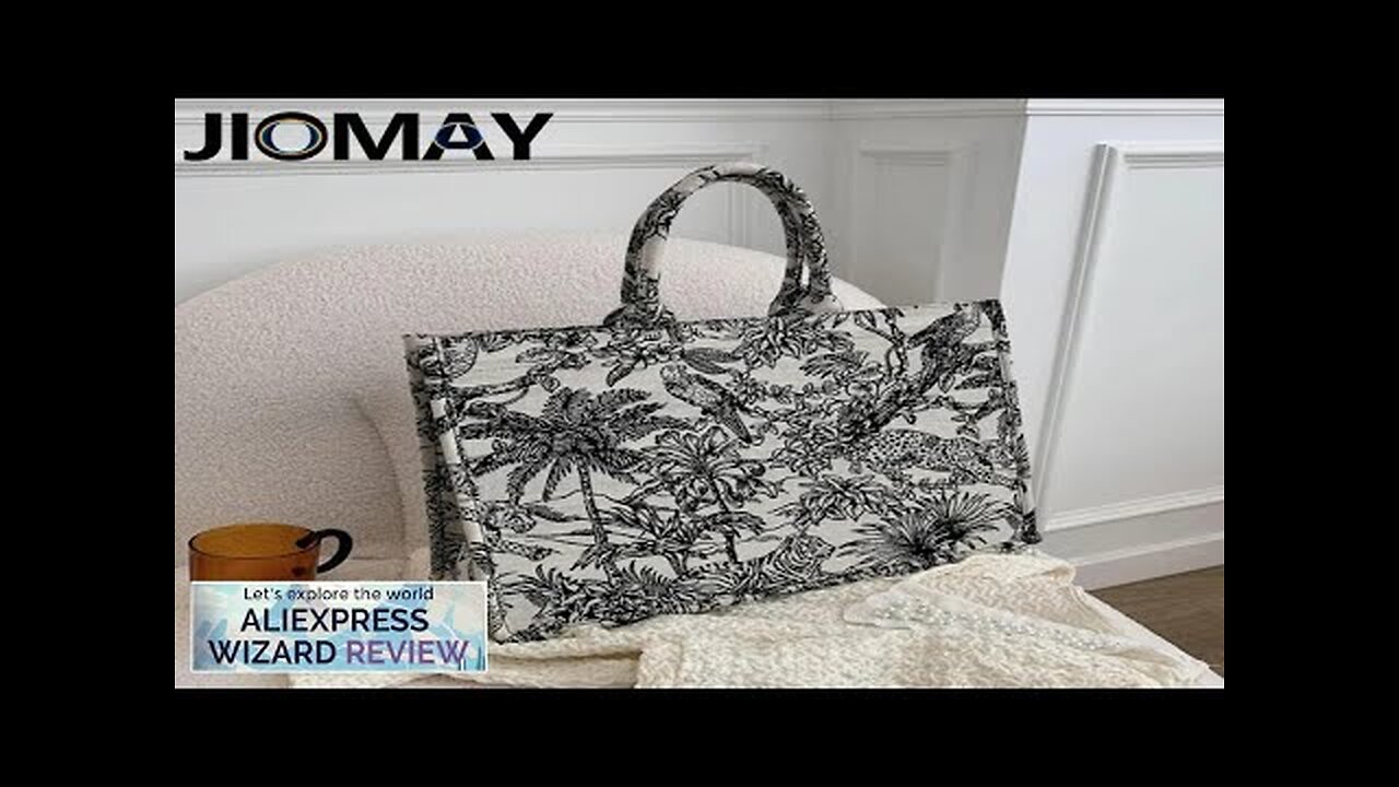 JIOMAY Fashion Trends Beach Bag for Women Animal Print Handbag Travel Inner Review