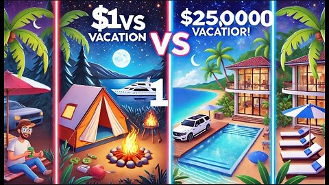 $1 vs $250000 vacation🌴💸 | Cheapest vs Most Expensive Getaway!