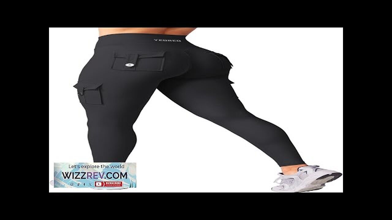 YEOREO Workout Cargo Leggings with Pockets for Women Hidden Scrunch Butt Lifting Review