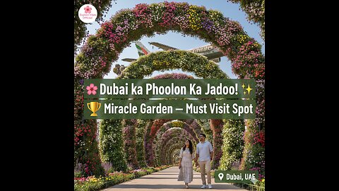 Dubai Miracle Garden 🌸 | World’s Most Beautiful Flower Paradise 🇦🇪✨