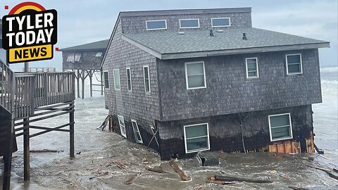 Multiple homes COLLAPSE from powerful waves in North Carolina