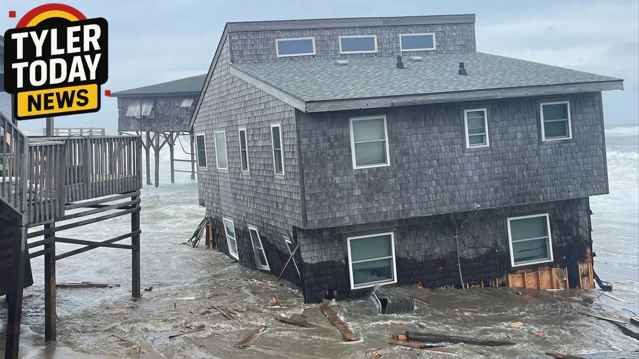 Multiple homes COLLAPSE from powerful waves in North Carolina